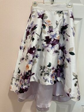White House Black Market high-low floral skirt